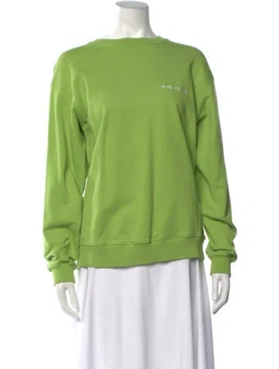 Pre-owned Helmut Lang Crew Neck Long Sleeve Sweatshirt In Green