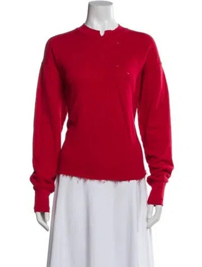 Pre-owned Helmut Lang Crew Neck Long Sleeve Sweatshirt In Red