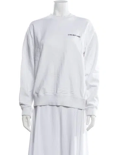 Pre-owned Helmut Lang Crew Neck Long Sleeve Sweatshirt In White