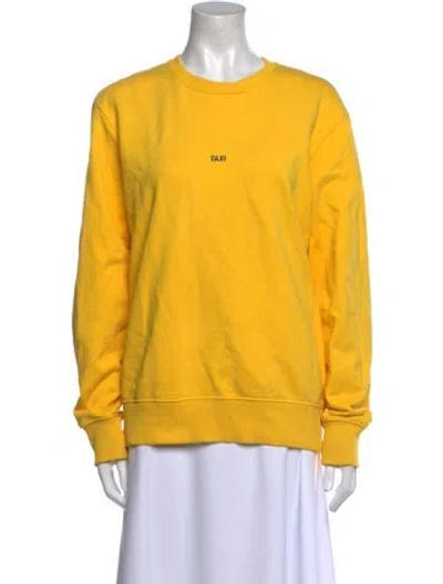Pre-owned Helmut Lang Crew Neck Long Sleeve Sweatshirt In Yellow
