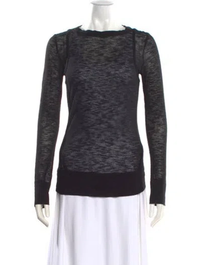 Pre-owned Helmut Lang Crew Neck Long Sleeve Top In Black