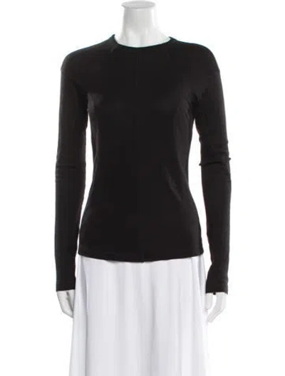 Pre-owned Helmut Lang Crew Neck Long Sleeve Top In Black