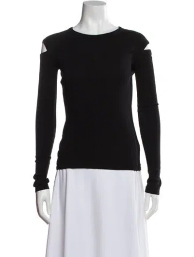 Pre-owned Helmut Lang Crew Neck Long Sleeve Top In Black
