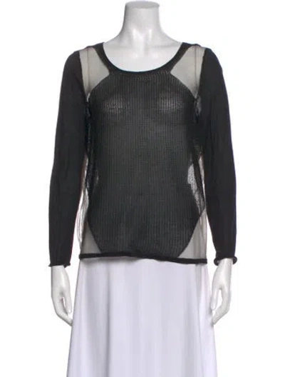 Pre-owned Helmut Lang Crew Neck Long Sleeve Top In Black