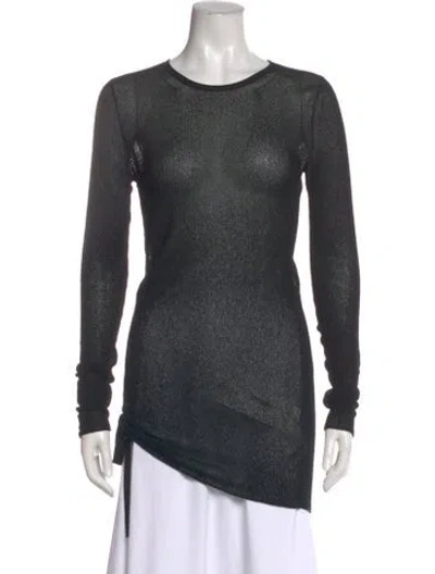 Pre-owned Helmut Lang Crew Neck Long Sleeve Top In Black