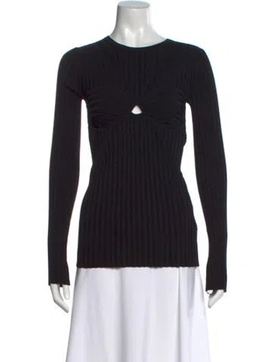 Pre-owned Helmut Lang Crew Neck Long Sleeve Top In Black