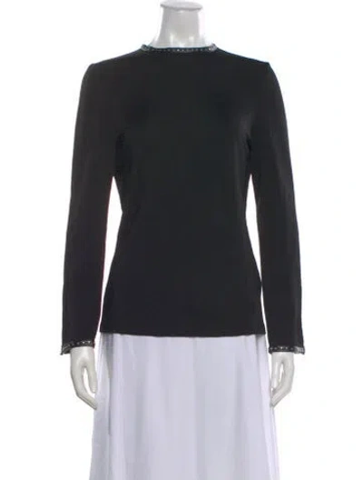 Pre-owned Helmut Lang Crew Neck Long Sleeve Top In Black
