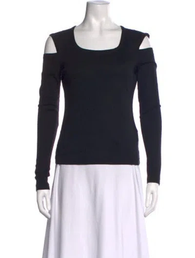 Pre-owned Helmut Lang Crew Neck Long Sleeve Top In Black