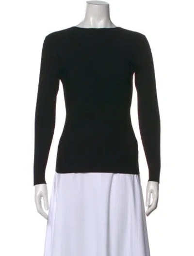 Pre-owned Helmut Lang Crew Neck Long Sleeve Top In Black