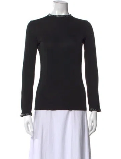 Pre-owned Helmut Lang Crew Neck Long Sleeve Top In Black