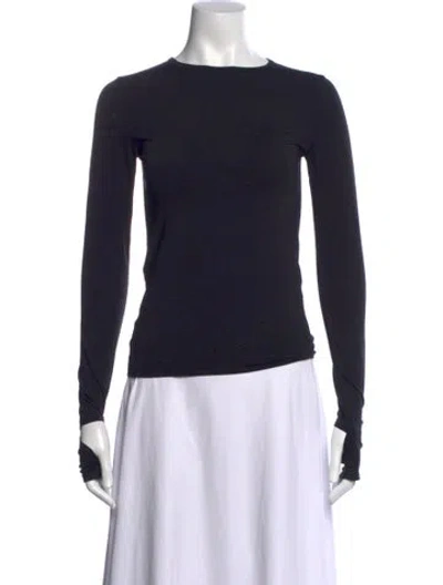 Pre-owned Helmut Lang Crew Neck Long Sleeve Top In Black