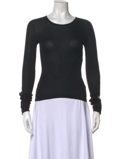 Pre-owned Helmut Lang Crew Neck Long Sleeve Top In Black