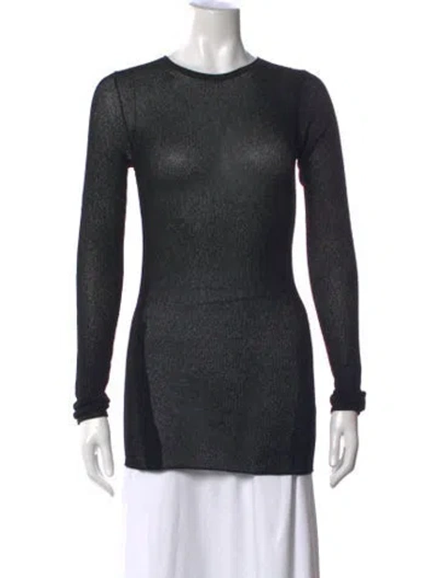 Pre-owned Helmut Lang Crew Neck Long Sleeve Top In Black
