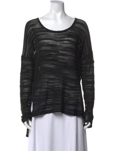 Pre-owned Helmut Lang Crew Neck Long Sleeve Top In Black