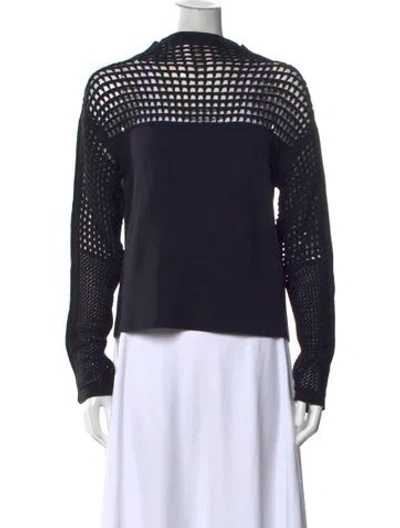 Pre-owned Helmut Lang Crew Neck Long Sleeve Top In Black/blue