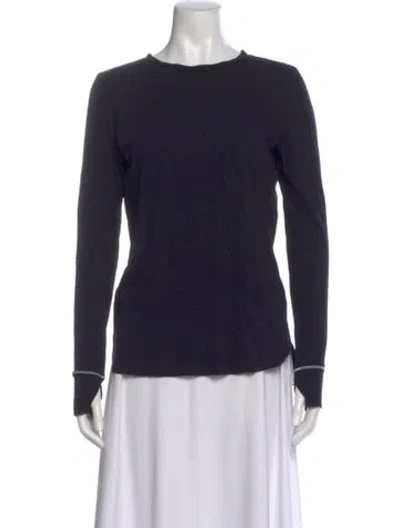 Pre-owned Helmut Lang Crew Neck Long Sleeve Top In Blue