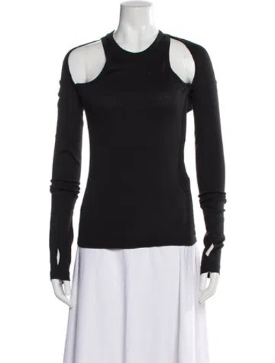 Pre-owned Helmut Lang Crew Neck Long Sleeve Top In Gray