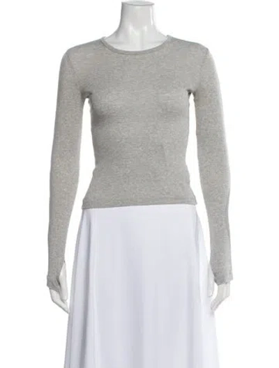 Pre-owned Helmut Lang Crew Neck Long Sleeve Top In Gray