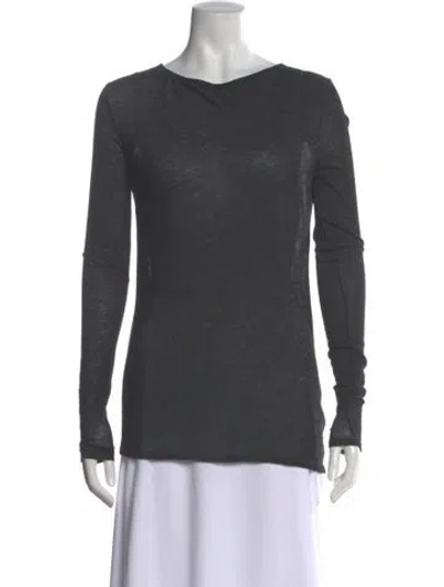 Pre-owned Helmut Lang Crew Neck Long Sleeve Top In Gray