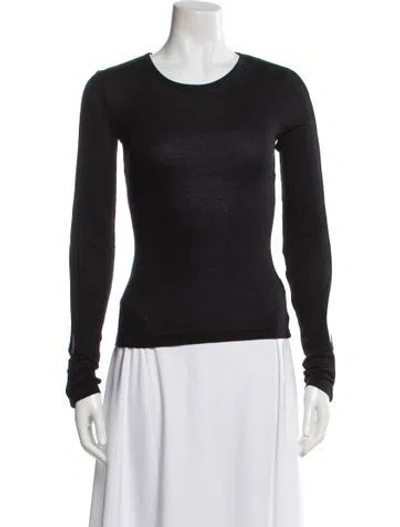 Pre-owned Helmut Lang Crew Neck Long Sleeve Top In Gray