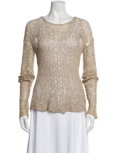 Pre-owned Helmut Lang Crew Neck Long Sleeve Top In Neutral