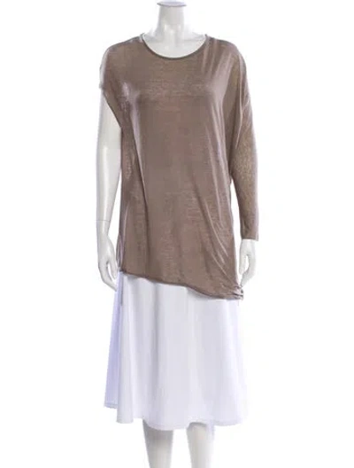 Pre-owned Helmut Lang Crew Neck Long Sleeve Top In Neutral