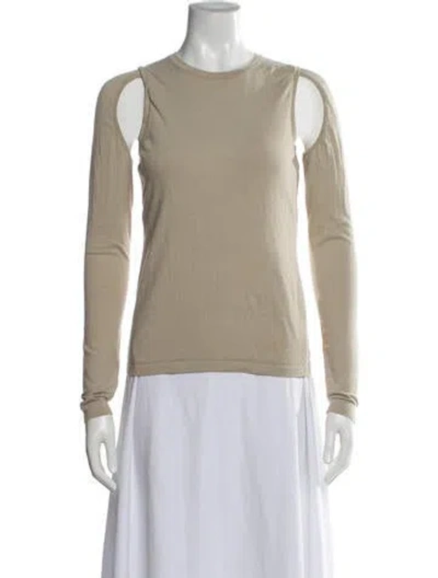 Pre-owned Helmut Lang Crew Neck Long Sleeve Top In Neutral