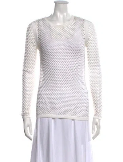 Pre-owned Helmut Lang Crew Neck Long Sleeve Top In Neutrals
