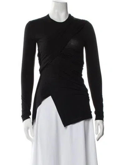 Pre-owned Helmut Lang Crew Neck Long Sleeve Top W/ Tags In Black