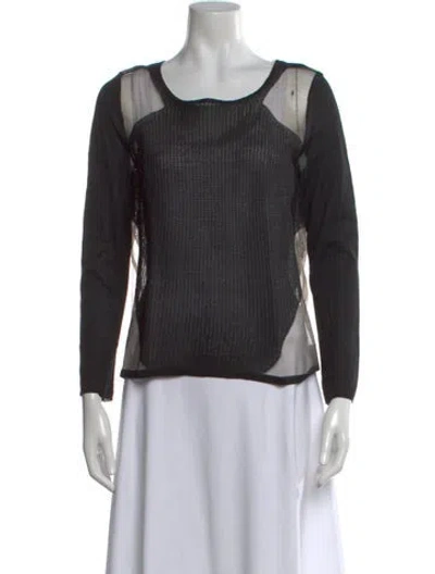 Pre-owned Helmut Lang Crew Neck Long Sleeve Top W/ Tags In Black