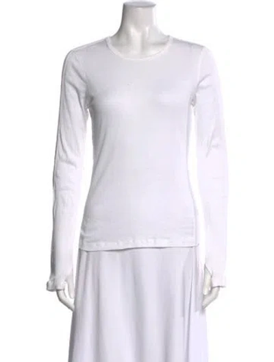 Pre-owned Helmut Lang Crew Neck Long Sleeve Top In White