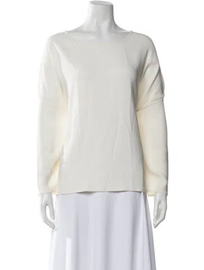 Pre-owned Helmut Lang Crew Neck Long Sleeve Top In White
