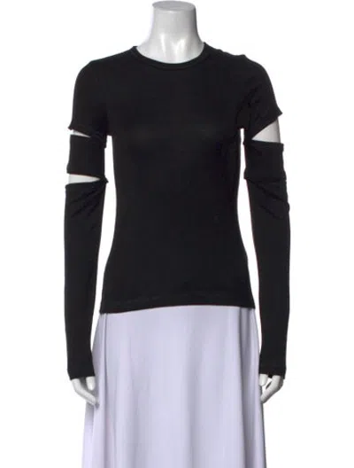 Pre-owned Helmut Lang Crew Neck Long Sleeve T-shirt In Black