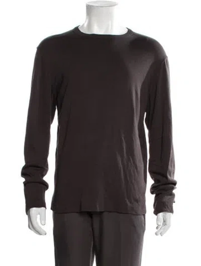 Pre-owned Helmut Lang Crew Neck Long Sleeve T-shirt In Brown