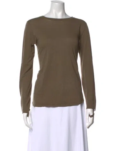 Pre-owned Helmut Lang Crew Neck Long Sleeve T-shirt In Green