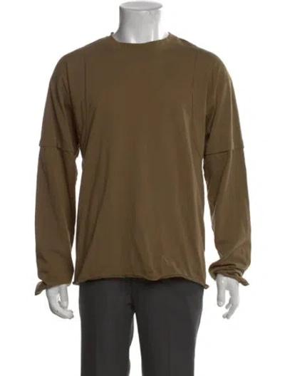 Pre-owned Helmut Lang Crew Neck Long Sleeve T-shirt In Green