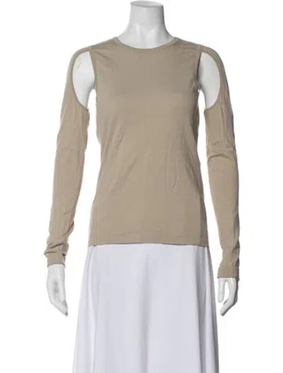 Pre-owned Helmut Lang Crew Neck Long Sleeve T-shirt In Neutral