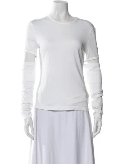 Pre-owned Helmut Lang Crew Neck Long Sleeve T-shirt In Neutrals