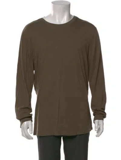 Pre-owned Helmut Lang Crew Neck Long Sleeve T-shirt W/ Tags In Green