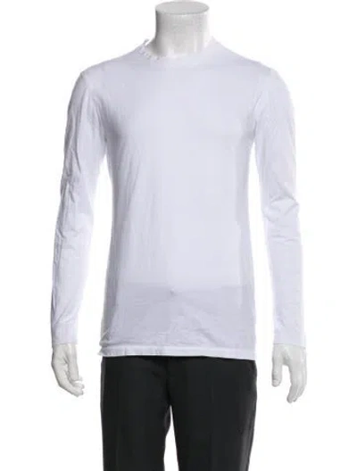 Pre-owned Helmut Lang Crew Neck Long Sleeve T-shirt In White