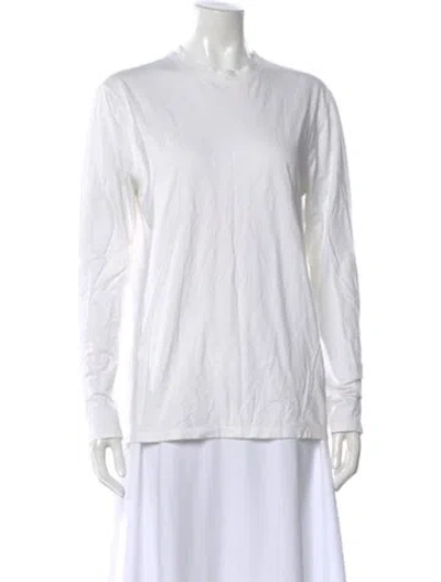 Pre-owned Helmut Lang Crew Neck Long Sleeve T-shirt In White