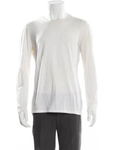 Pre-owned Helmut Lang Crew Neck Long Sleeve T-shirt In White