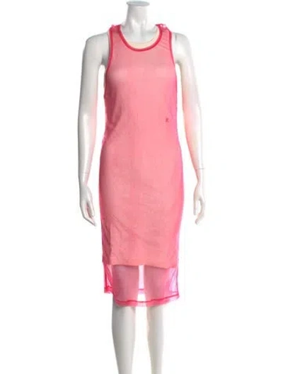 Pre-owned Helmut Lang Crew Neck Midi Length Dress In Multi