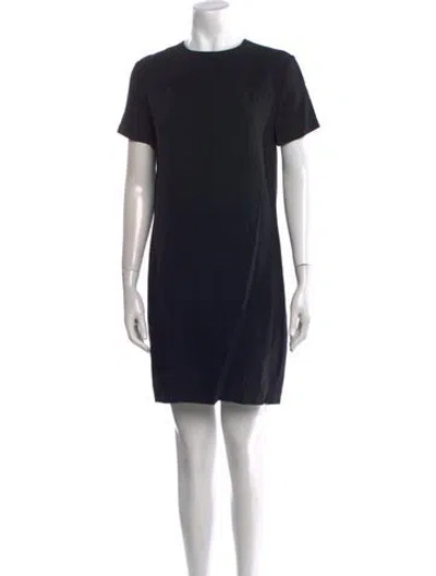 Pre-owned Helmut Lang Crew Neck Mini Dress In Black