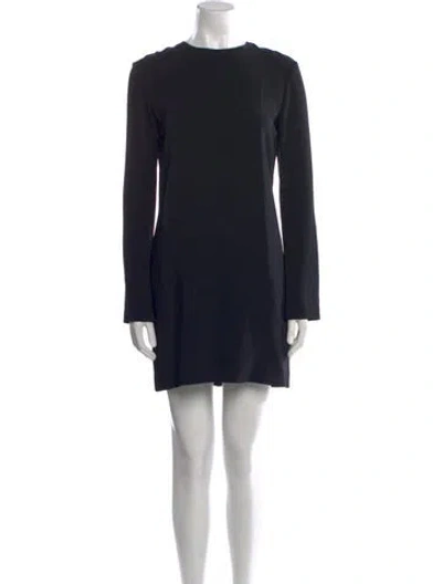 Pre-owned Helmut Lang Crew Neck Mini Dress In Black