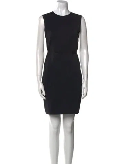 Pre-owned Helmut Lang Crew Neck Mini Dress In Black