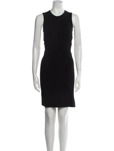 Pre-owned Helmut Lang Crew Neck Mini Dress In Black