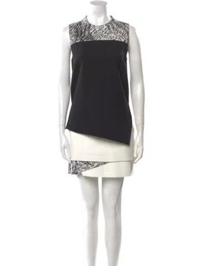 Pre-owned Helmut Lang Crew Neck Mini Dress In Black