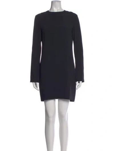 Pre-owned Helmut Lang Crew Neck Mini Dress In Black