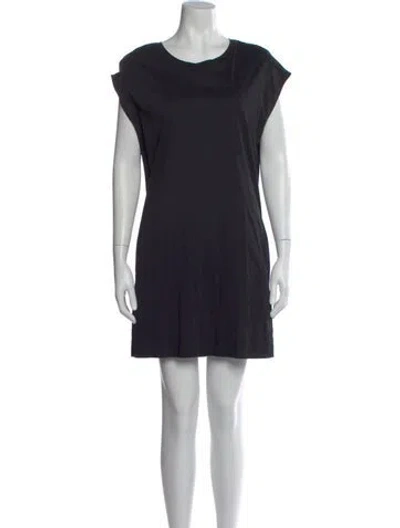 Pre-owned Helmut Lang Crew Neck Mini Dress In Black